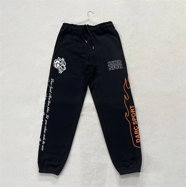 DARC SPORT ankle-length sweatpants, American-style fleece pants, fall/winter fitness training pants, men's and women's matching