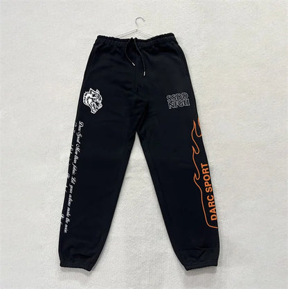 DARC SPORT ankle-length sweatpants, American-style fleece pants, fall/winter fitness training pants, men's and women's matching