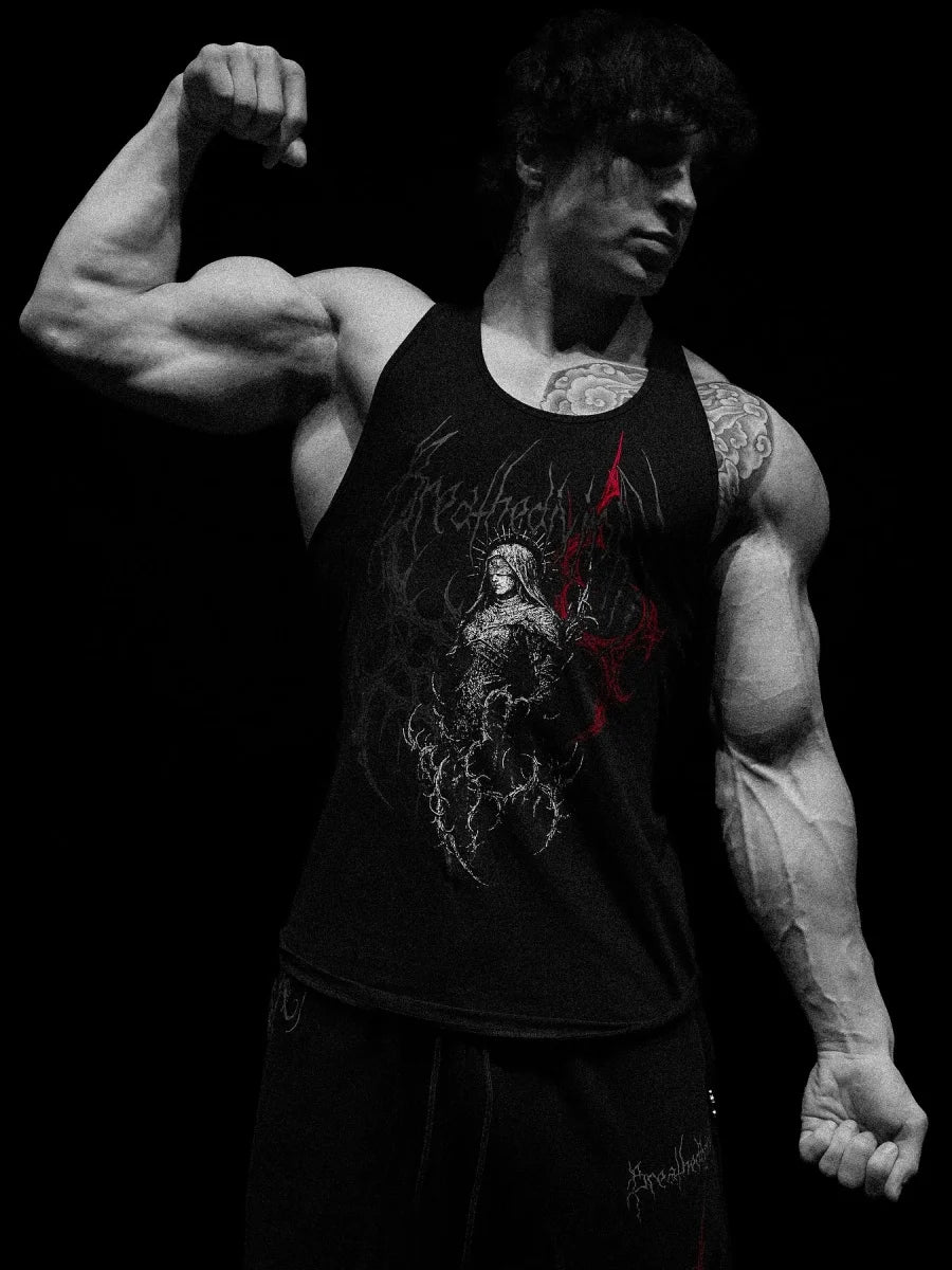 Breathedivinty Men's Sports Vests for Jogging and Fitness Training T-Shirts