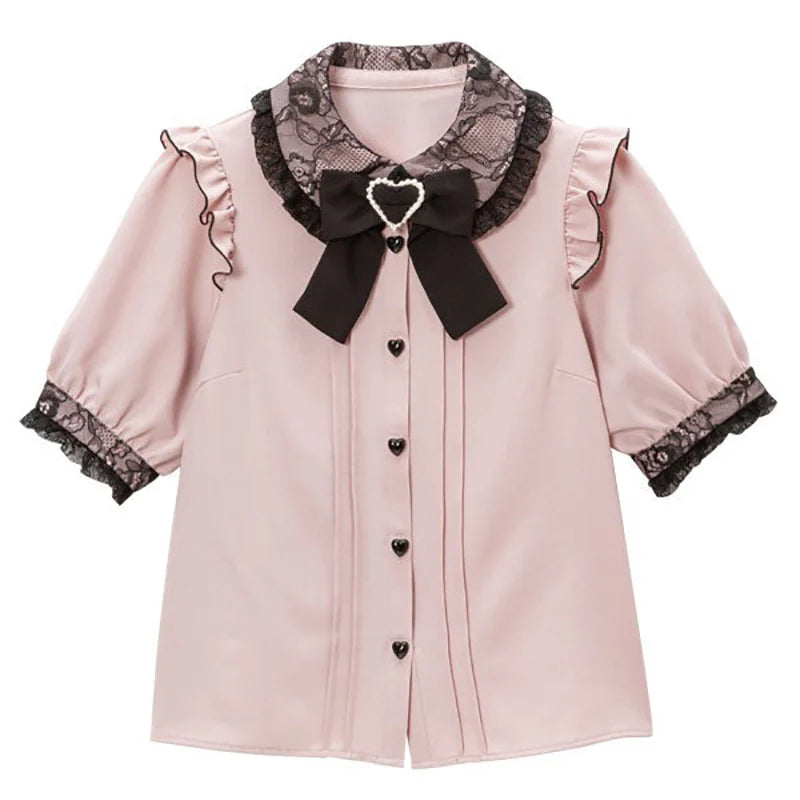 Women's Jirai Kei Lolita Long-Sleeve Blouse