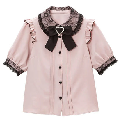 Women's Jirai Kei Lolita Long-Sleeve Blouse