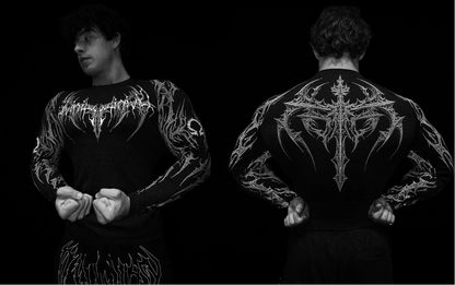 Breathedivinity High-Energy Men's Printed Training Fitness Long-Sleeved Shirt