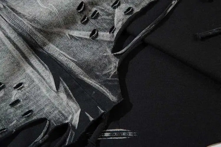 HKSH Summer New Trendy Dark Color Contrast O-Neck Short Sleeve T-shirts Men's Tide High Street Half Length Tees Tie-dyed HK0989