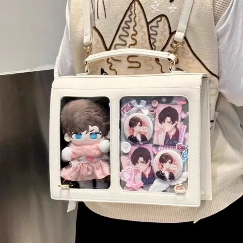 Niche Japanese Transparent Ita Bag Casual Large Capacity Girl Shoulder Crossbody Bag Fashionable Ulzzang Student Backpack ItaBag
