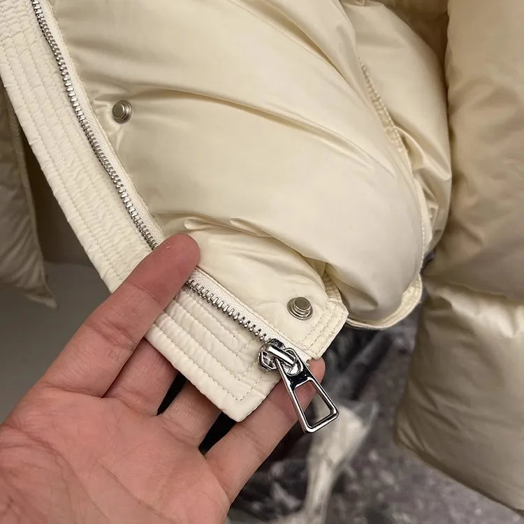 2024 Oversize Cotton Jaet Women's Loose Bread Sle ort Coat Small Design Sense Friend Matching Thiened Polyester Filling