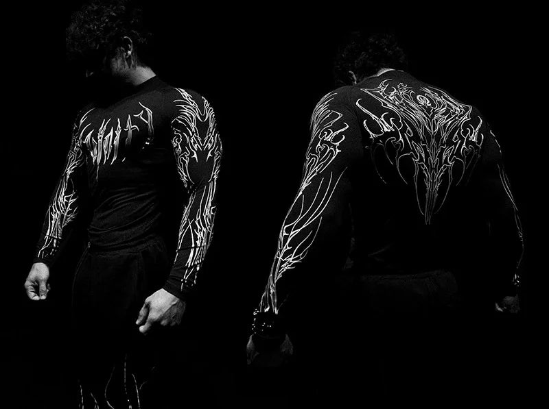 Breathedivinity highly elastic compression exercise fitness running compression long-sleeved tight-fitting clothing