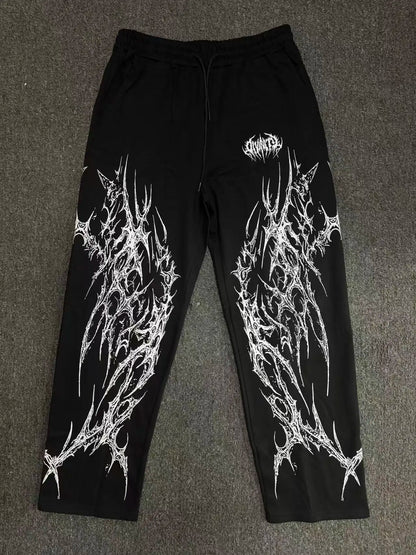 BREATHEDIVINITY Men's Sports Pants - Jogging Sports Fitness Print Casual Straight Leg Long Pants