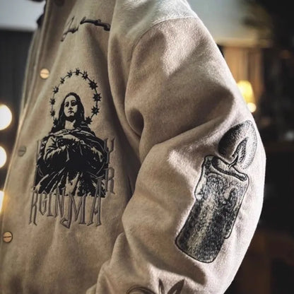 Men's Vintage Embroidered Baseball Jacket - Y2K Streetwear - APEX RITUAL men's jackets & coats