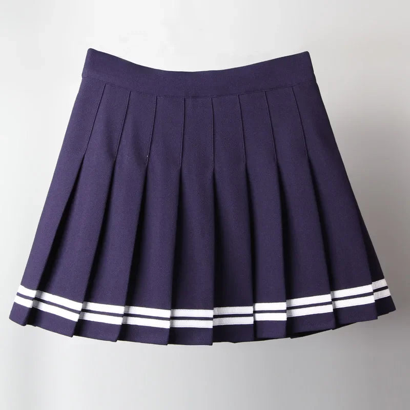 Women's Black Gothic Pleated Mini Skirt