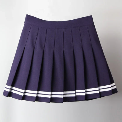 Women's Black Gothic Pleated Mini Skirt