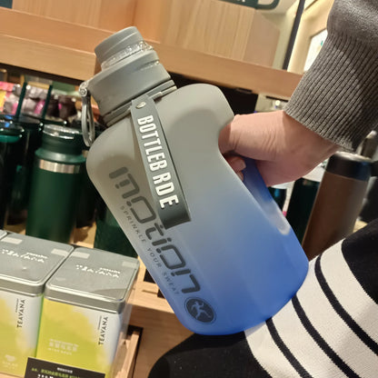 2.4 Liter Sports Water Bottle With Straw Large Capacity Fitness With Scale Gradient Kettle Outdoor Plastic Portable Water Bottle