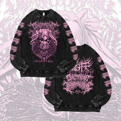 Japanese Harajuku Style Anime Print Subculture Patchwork Color Hoodie Women - APEX RITUAL women's hoodies & sweatshirts