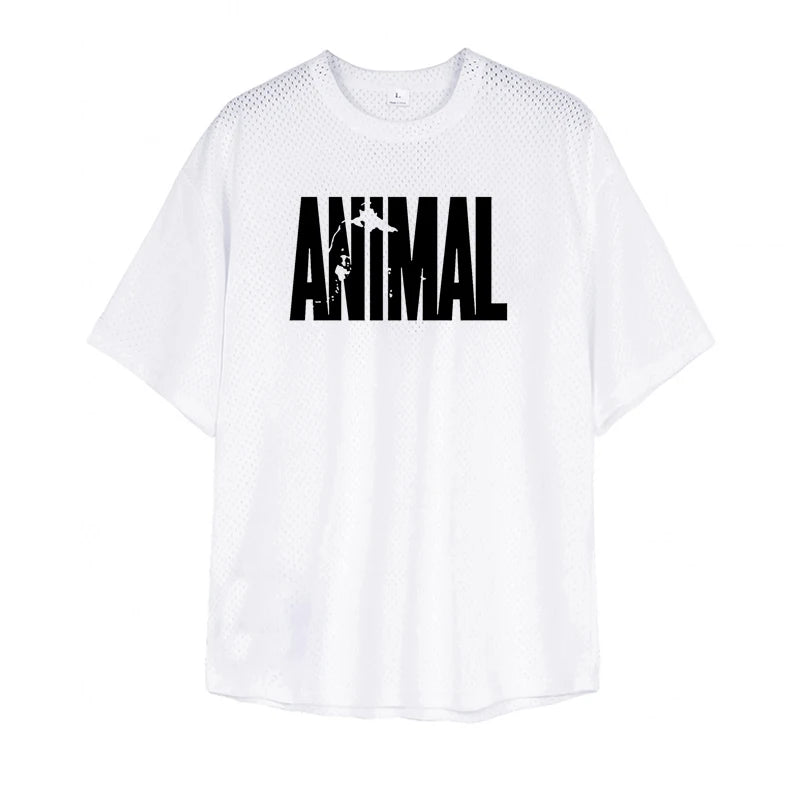Apex Ritual – メンズオーバーサイズメッシュジムTシャツ – 速乾性トレーニング＆ランニングTシャツ
