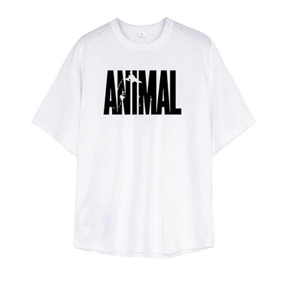 Apex Ritual – メンズオーバーサイズメッシュジムTシャツ – 速乾性トレーニング＆ランニングTシャツ