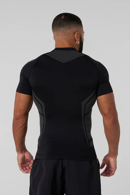 Men's Compression Short Sleeve T-Shirt Tribal Print Workout Tops Breathable Quick Dry Athletic Base Layer for Gym Training Bodyb