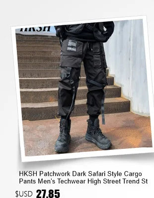 HKSH Spring Summer New Men Dark Punk Waste Land Style Trend Spliced Niche Design Sleeveless T-shirt Dark Cotton Tank Tops HK4539
