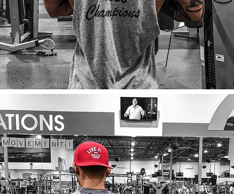 Men's Cotton Tank Top Gym Fitness Bodybuilding Sleeveless Singlet Workout Vest Summer Casual Basketball Shirt Male Sports Tops