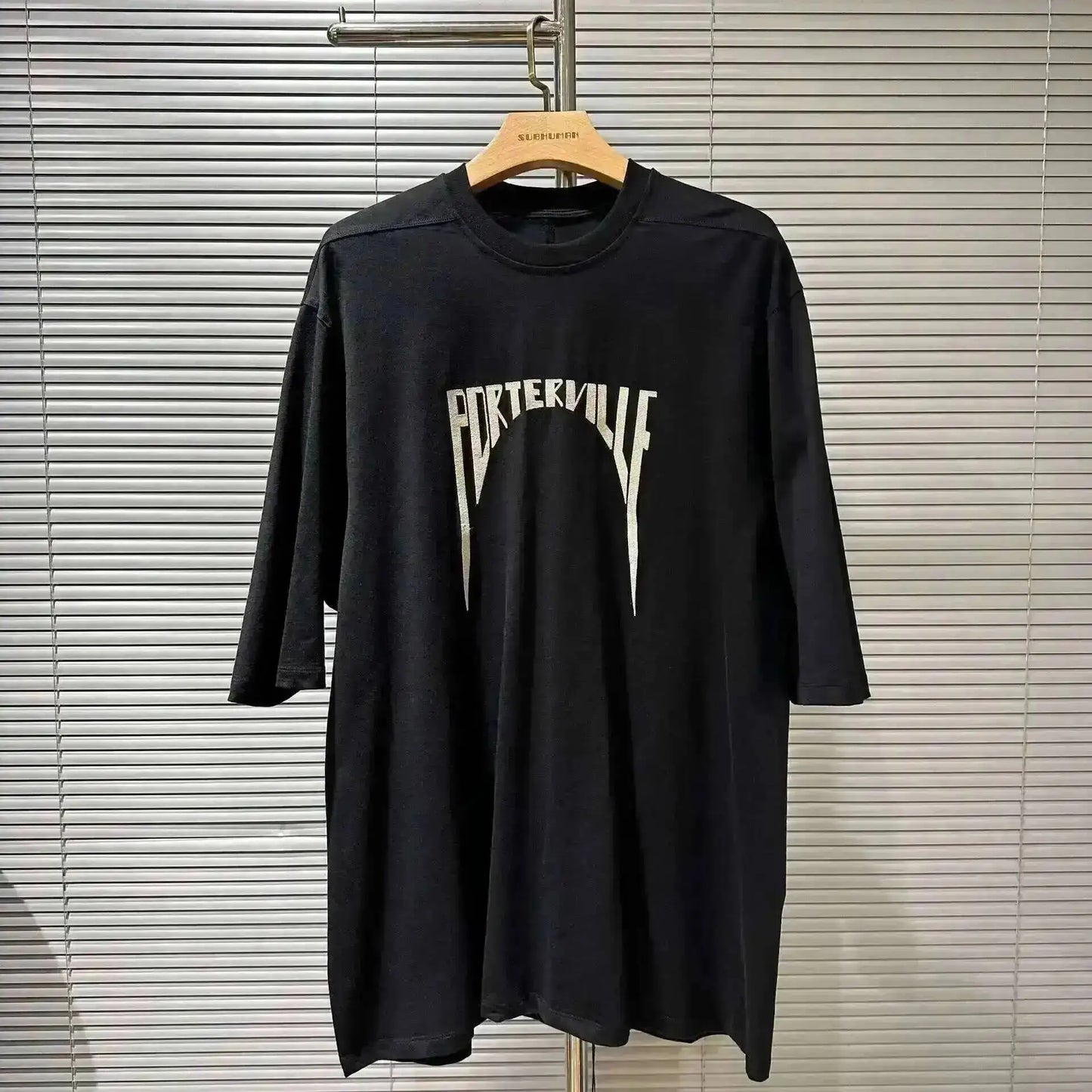 HKSH Summer Men's Tide Dark High Street Trendy Letters Print T-shirt Women Round Collar Cotton Oversized Loose Short Tees HK3578