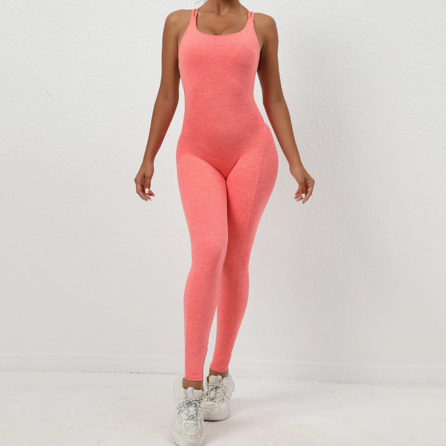 Women's Workout Slim Fit Ruched Black Jumpsuit