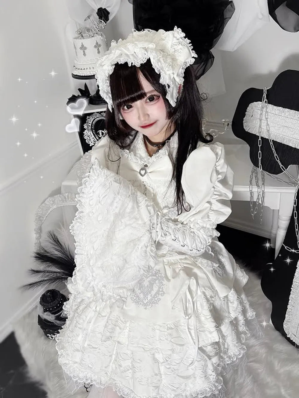 Women's Harajuku Gothic Lolita Mini Dress