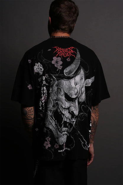 Men's Oversized Martial Arts Graphic Workout T-Shirt