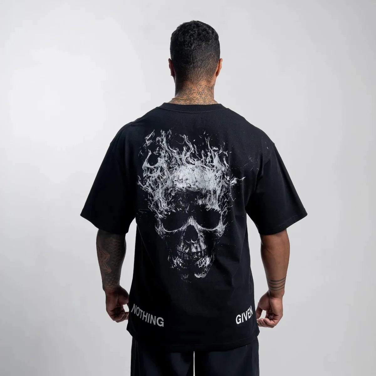 NOTHING GIVEN Oversized Loose Running T-Shirts Mens Gym REAPERS Fitness Sports Half Sleeve T Shirt Graphic Unisex Workout Tops