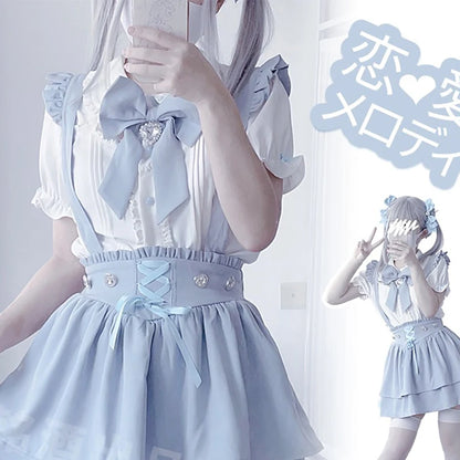 Women's Jirai Kei Lolita Long-Sleeve Blouse