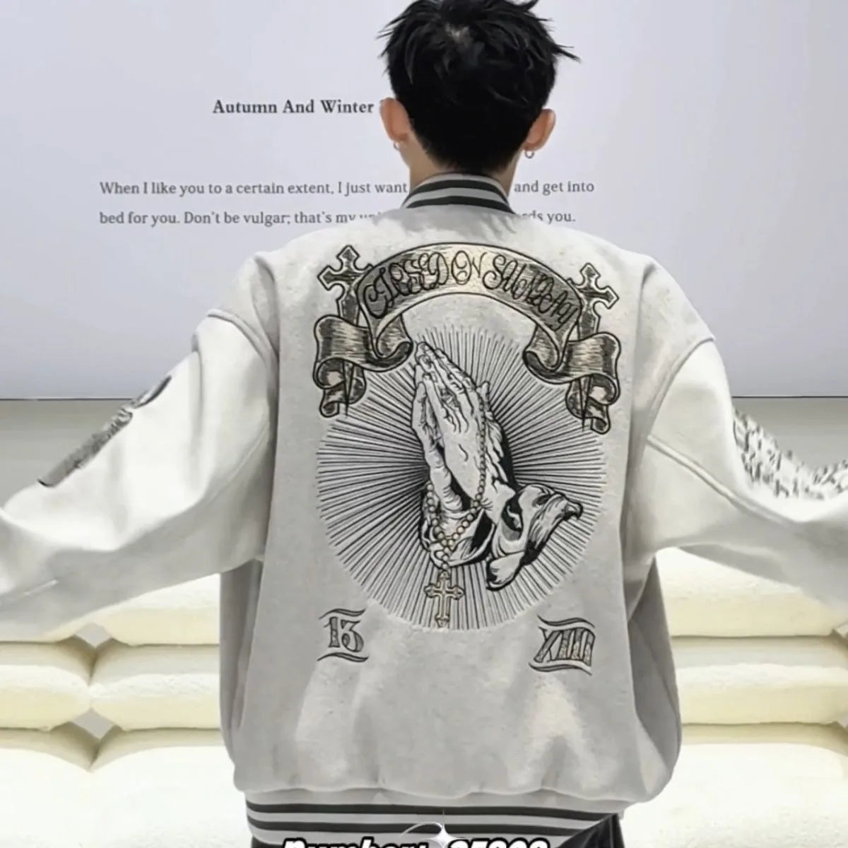 Embroidery bomber Jacket Men Splicing PU Leather Sleeves Spring Autumn Streewear varsity Jacket Baseball Coats Men Clothing