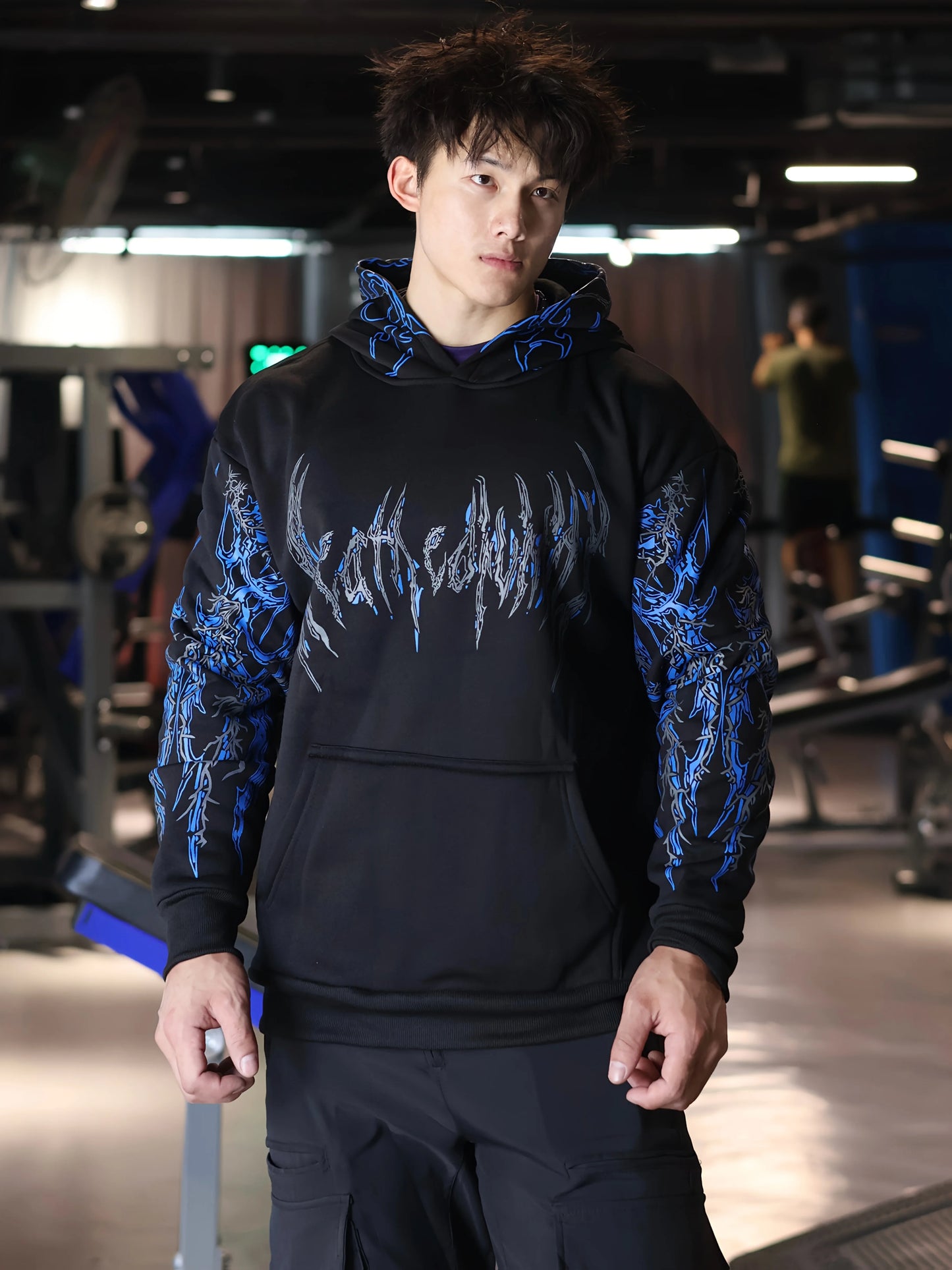 New Men's Fashion Hoodie for Spring/Fall | Street Style Color-Block Print Pullover | Comfortable Versatile with Pockets