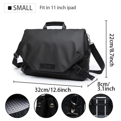 MATE ELAN Waterproof Business Men's Messenger Bag, Multi-functional Laptop Case, Casual Large Capacity Crossbody Bag for Men