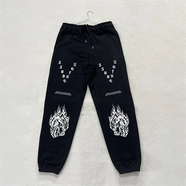 DARC SPORT ankle-length sweatpants, American-style fleece pants, fall/winter fitness training pants, men's and women's matching
