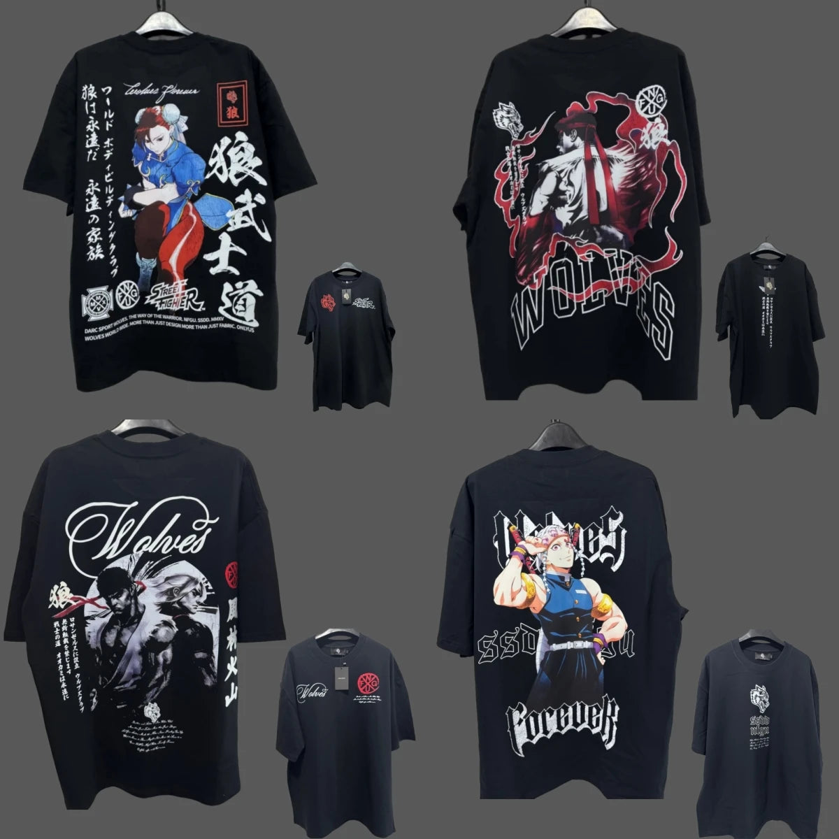 Apex Ritual – アニメプリント メンズクルーネックTシャツ – ゆったりカジュアル フィットネストレーニング コットンTee