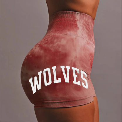 Wolves Women's Shorts Fitness Gym Elastic Shorts Sportswear Tight Sports Clothing Woman Bodybuilding Workout Yoga Shorts