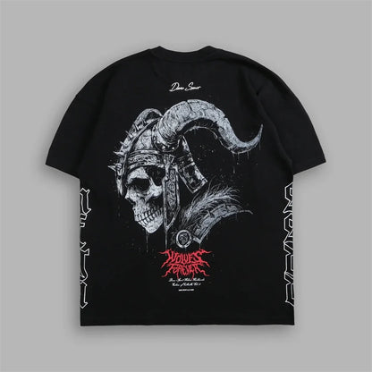 Apex Ritual – EINHERJAR サイドバイサイド オーバーサイズ Tシャツ – Y2K ゴシック ヒップホップ カップル Tシャツ