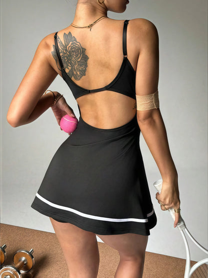 Women's Color-Block Tennis Mini Dress