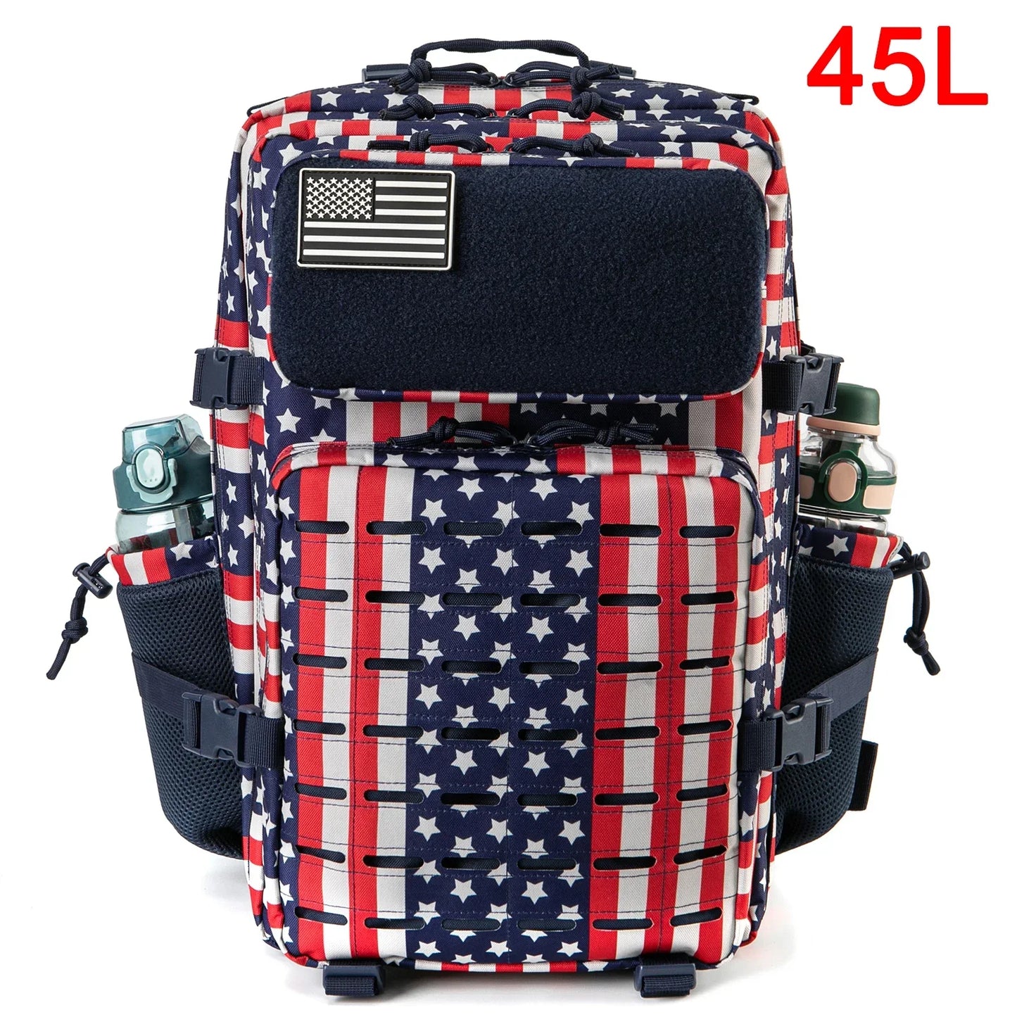25L/45L Tactical Backpack Outdoor for Women/men Laser Cut Molle Hiking 3Day pack School Bag Gym Rucksack with Dual Cup Holder