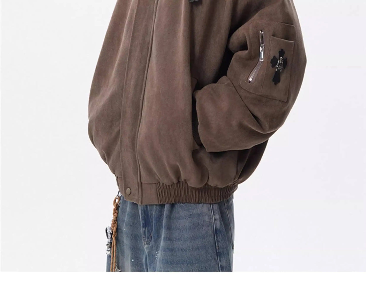 PFNW Fashion Versatile Warm Coat Autumn Winter New Men's Fur Collar High Quality Thick Cotton Jacket 28L1062