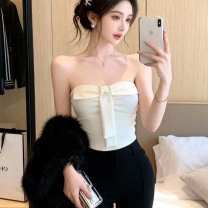 Women's One-Shoulder Knot Strap Tank Top