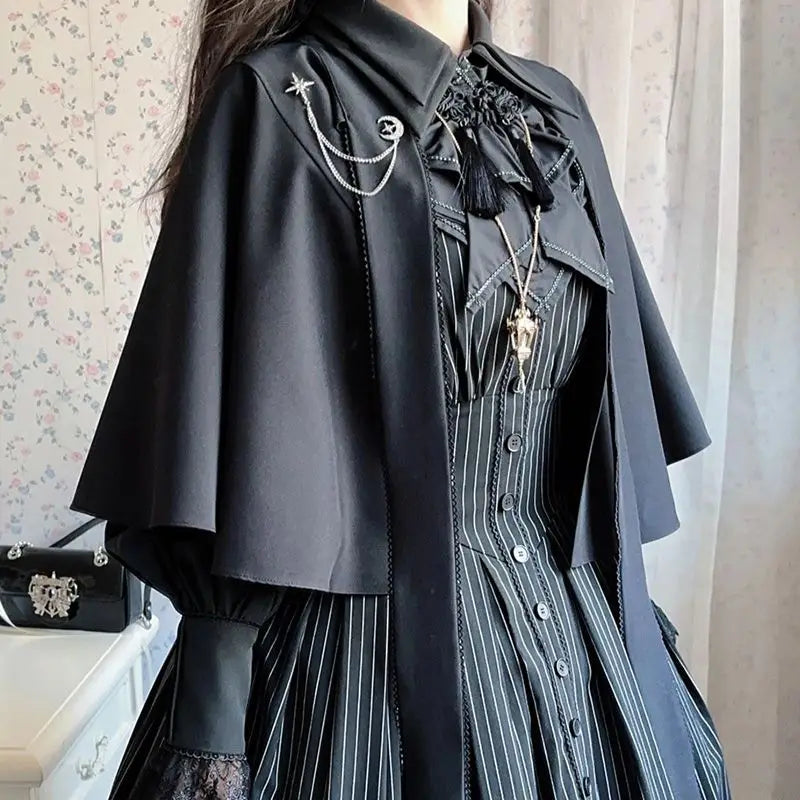 Women's Gothic Lolita Short Cape