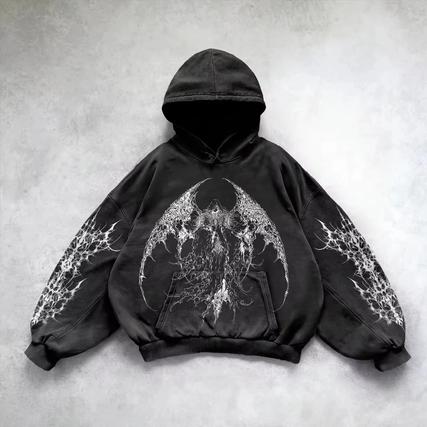 Women's Gothic Graphic Oversized Pullover Hoodie