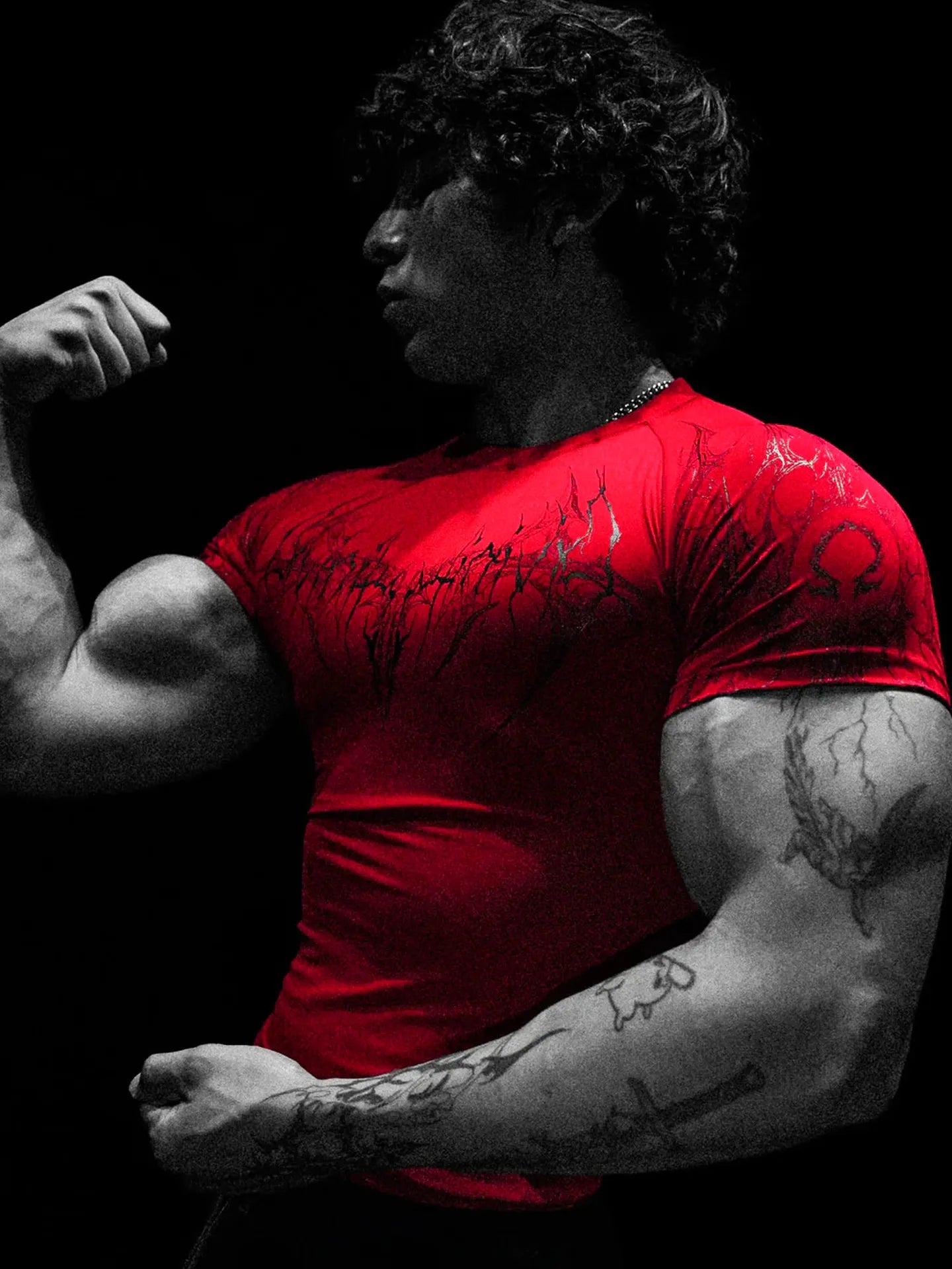 Gothic Battle Axe Short Sleeved Men's Quick Drying Stretch Fitness Suit For Summer Sports With Tight Compression Cuffs T-shirt