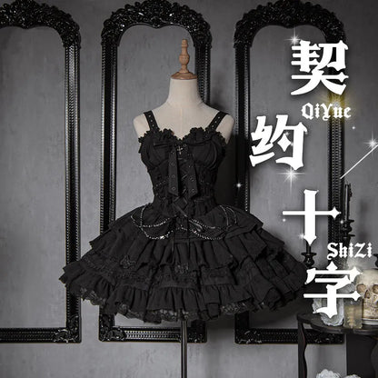 Women's Harajuku Gothic Chain JSK Dress