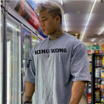casual sportswear men sports short sleeved T-shirt men summer loose cotton tops large size outdoor gym running training T-shirt