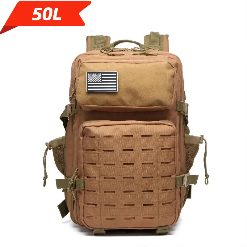 Apex Ritual – タクティカルMOLLEハンティングバックパック 25L/50L – EDC ジム＆アウトドアハイキングリュックサック ボトルホルダー付き