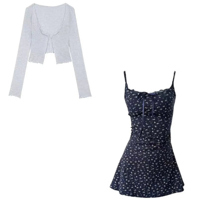 Women's Floral Strappy Bodycon Mini Dress
