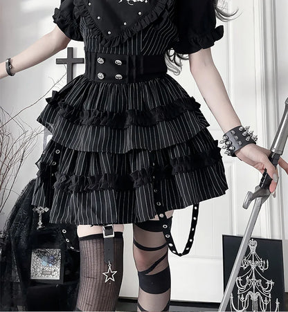 Women's Gothic Puff-Sleeve Sweetheart Dress