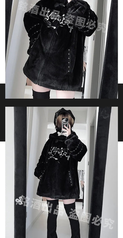 Women's Y2K Punk Puppy Hooded Jacket