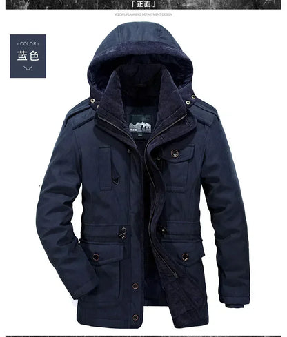 Thermal Hooded Casual New Coat Thermal Thick Jacket Men Military New Jacket Parkas Winter Men's Pile Jacket Outdoor Coat Men's