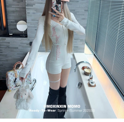 Women's Sporty Slim Fit Jumpsuit Shorts