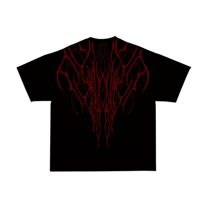 T shirt Men Dark Oversized Cotton Tee Skull Print Workout Gym Top Streetwear Fitness Clothing Alternative Fashion